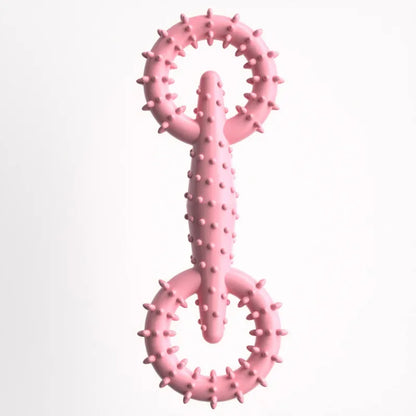 Dog Pull Ring Puppy Chewing Toy Indestructible Pet Pull Ring Toys Interactive Puppy Chew Toy for Boredom Relief Teeth Cleaning
