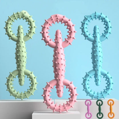 Dog Pull Ring Puppy Chewing Toy Indestructible Pet Pull Ring Toys Interactive Puppy Chew Toy for Boredom Relief Teeth Cleaning