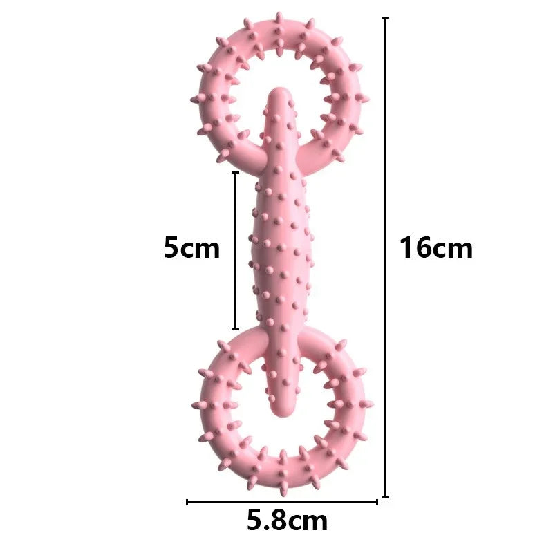 Dog Pull Ring Puppy Chewing Toy Indestructible Pet Pull Ring Toys Interactive Puppy Chew Toy for Boredom Relief Teeth Cleaning